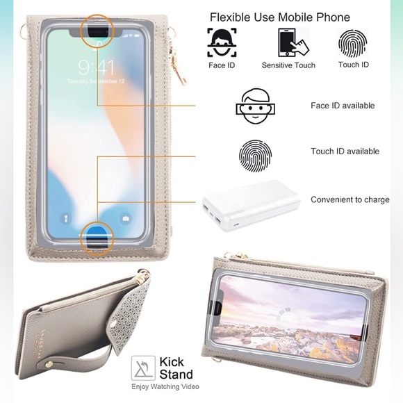 RFID Blocking Bifold Multi Card Case Wallet with Zipper Pocket Grey - Picture 4 of 8